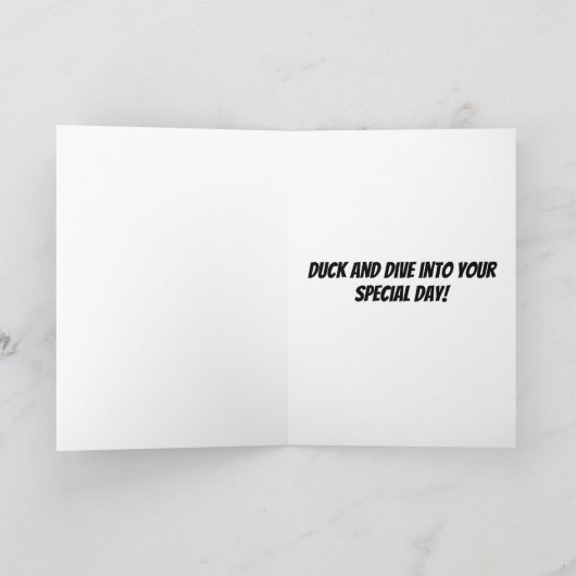 Rubberen eend gepersonaliseerde leuke groet verjaa kaart (Binnen)
