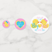 Rubberen eend Geslacht onthullen decoratieve tafel Confetti (Voorkanten)