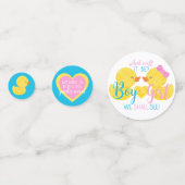 Rubberen eend Geslacht onthullen decoratieve tafel Confetti (Achterkanten)