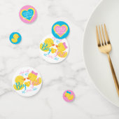 Rubberen eend Geslacht onthullen decoratieve tafel Confetti (Groep)