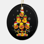 Rubberen eend kerstboom kerstboom Xmas licht omgev Keramisch Ornament (Links)