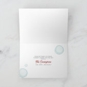 Rubberen eend Kerstmis foto bubbels Feestdagen Kaart (Binnen)