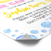 Rubberen eend meisje verjaardag tijd capsule teken poster (Hoek)