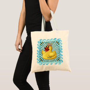 Rubberen Eend met Mutsske Tote Bag