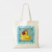 Rubberen Eend met Mutsske  Tote Bag (Achterkant)
