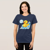 Rubberen eend met tekstballon 40 bingoshirt Tri-Blend shirt (Voorkant volledig)