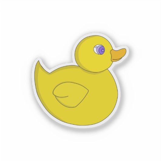 Rubberen Eend Sticker (Voorkant)
