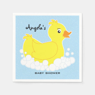 Rubberen eendekuiken Baby showers servetten