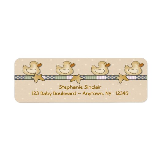 Rubberen eendenetiket etiket (Voorkant)