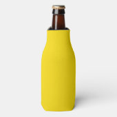Rubberen Eendenspeelgoed Geel Herfst Effen Kleur Flesjeskoeler (Fles Voorkant)