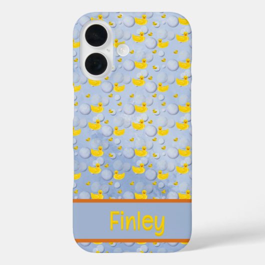 Rubberen eendjes en bellen patroon Case-Mate iPhone case (Achterkant)