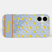 Rubberen eendjes en bellen patroon Case-Mate iPhone case (Achterkant (horizontaal))