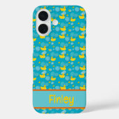 Rubberen eendjes en bellen patroon Case-Mate iPhone case (Achterkant)
