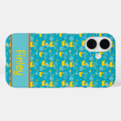 Rubberen eendjes en bellen patroon Case-Mate iPhone case (Achterkant (horizontaal))