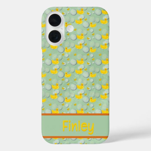 Rubberen eendjes en bellen patroon Case-Mate iPhone case (Achterkant)