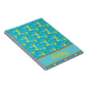 Rubberen eendjes en bellen patroon notitieboek (Rechterzijde)