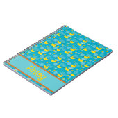 Rubberen eendjes en bellen patroon notitieboek (Linkerzijde)