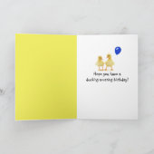 Rubberen Eendjes in het Zwembad Verjaardag  Kaart (Binnen)