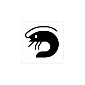 Rubberen stempel "Garnalen" (Afrduk)