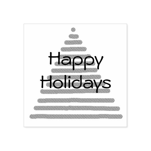 Rubberen stempel - Grafische boom met tekst (Afrduk)