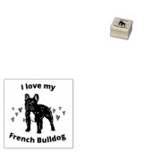 Rubberen stempel "I love my french bulldog" (Gestempeld)
