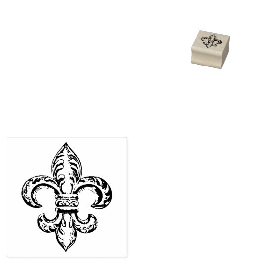 Rubberen stempel met koninklijke lelie (Gestempeld)