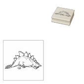 Rubberen stempel met  Stegosaurus (Gestempeld)