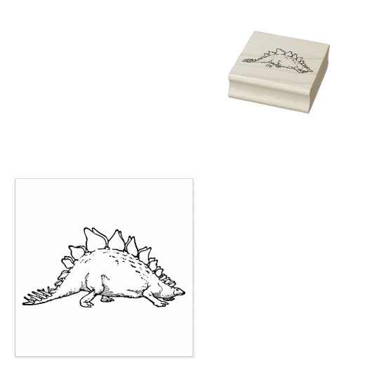 Rubberen stempel met  Stegosaurus (Gestempeld)