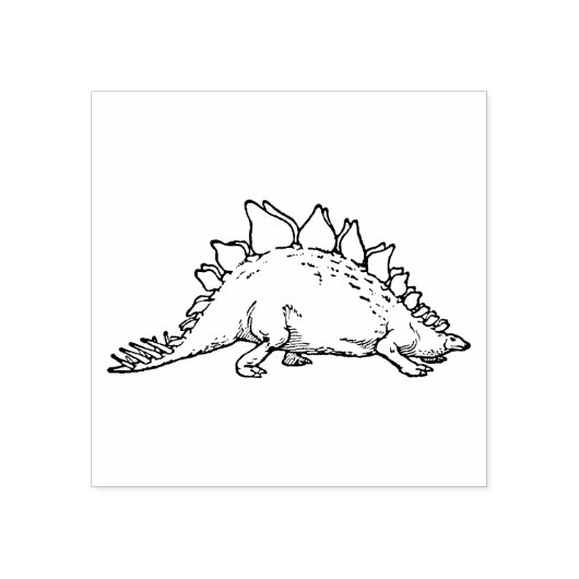 Rubberen stempel met Stegosaurus (Afrduk)