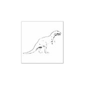 Rubberen stempel met Tyrannosaurus (Afrduk)