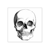 Rubberen stempel met vintage afbeelding Schedel (Afrduk)