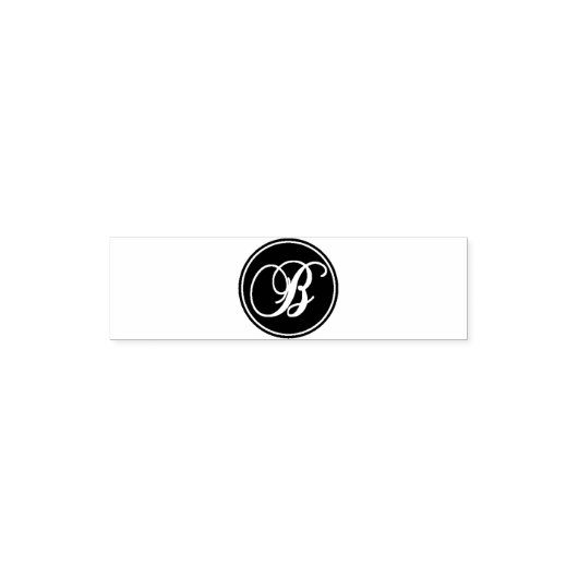 Rubberen stempel monogram (letter B) (Design)