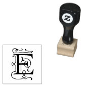 Rubberen stempel monogram (letter E) (Gestempeld)