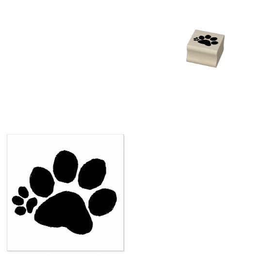 Rubberen stempel - Polydactyl rechterpoot (v2) (Gestempeld)