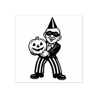 Rubberen stempel vintage Halloween-feestman