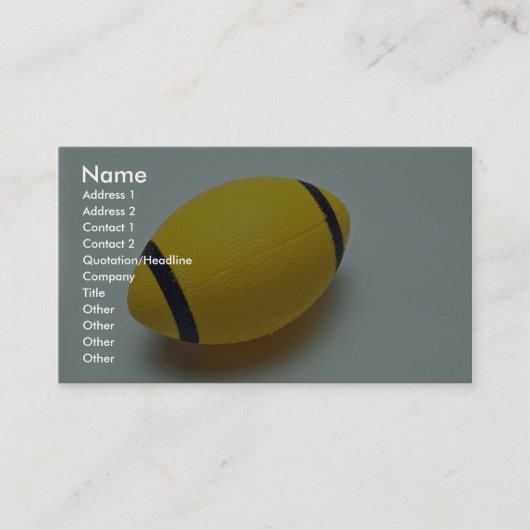 Rubberfootball Visitekaartje (Voorkant)