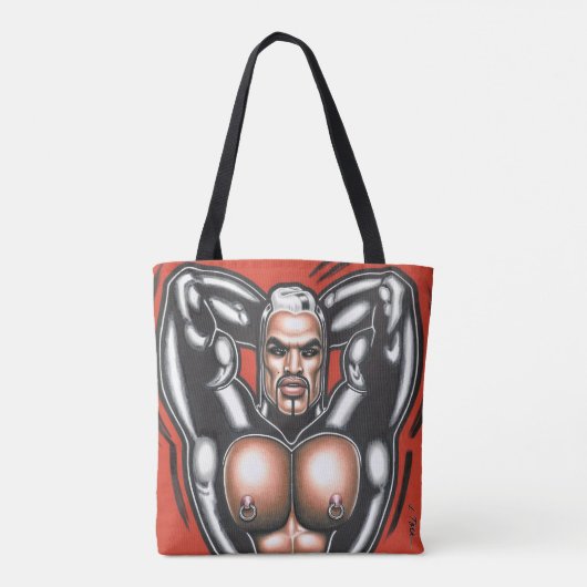 Rubberkleding aan de Gym Tote Bag (Achterkant)