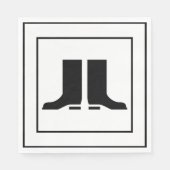 Rubberlaarzen Veiligheid Bord Zwart Wit Rubberlaar Servet (Voorkant)