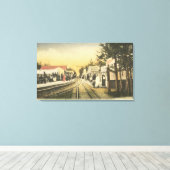 Rubbernek Row Railroad Uitzicht Canvas Afdruk (Insitu (Houten vloer))