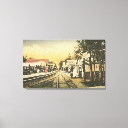 Rubbernek Row Railroad Uitzicht Canvas Afdruk (Voorkant)
