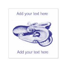 RUBBERSTEMP:  OCTOPUS +  TEKST