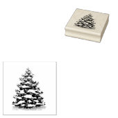 RUBBERSTEMP ZELF INKEREN : CHRISTMAS TREE RUBBERSTEMPEL (Gestempeld)