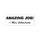 Rubberstempel "AMAZING JOB!" + Naam educator (Afrduk)
