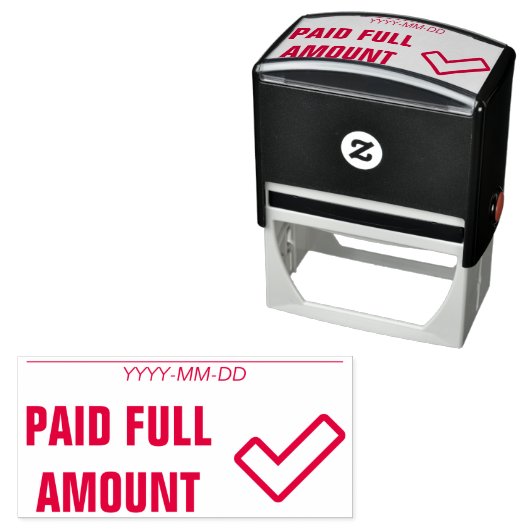 Rubberstempel "BETAALBEDRAG" Zelfinktende Stempel (In situ)