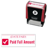 Rubberstempel "betaald volledig bedrag" zelfinktende stempel (In situ)