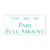 Rubberstempel "betaald volledig bedrag"  zelfinktende stempel (Design)