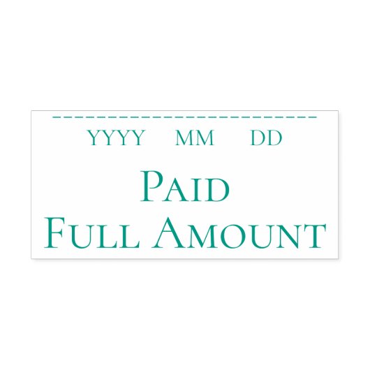 Rubberstempel "betaald volledig bedrag"  zelfinktende stempel (Design)
