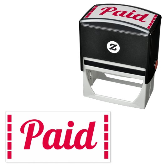 Rubberstempel "betaald"  zelfinktende stempel (In situ)