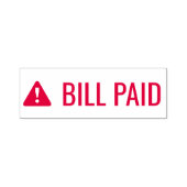 Rubberstempel "BILL PAID" en waarschuwingspictogra Zelfinktende Stempel (Design)