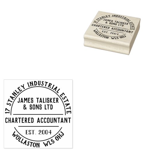 Rubberstempel Chartered Accountant (Gestempeld)